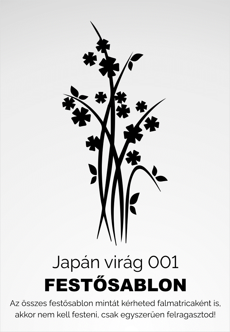 Japán virág 001 festősablon